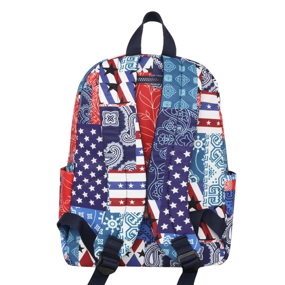 Montana West Starts Stripes Paisley Print Backpack NWT - Picture 2 of 6